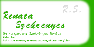renata szekrenyes business card
