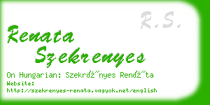 renata szekrenyes business card